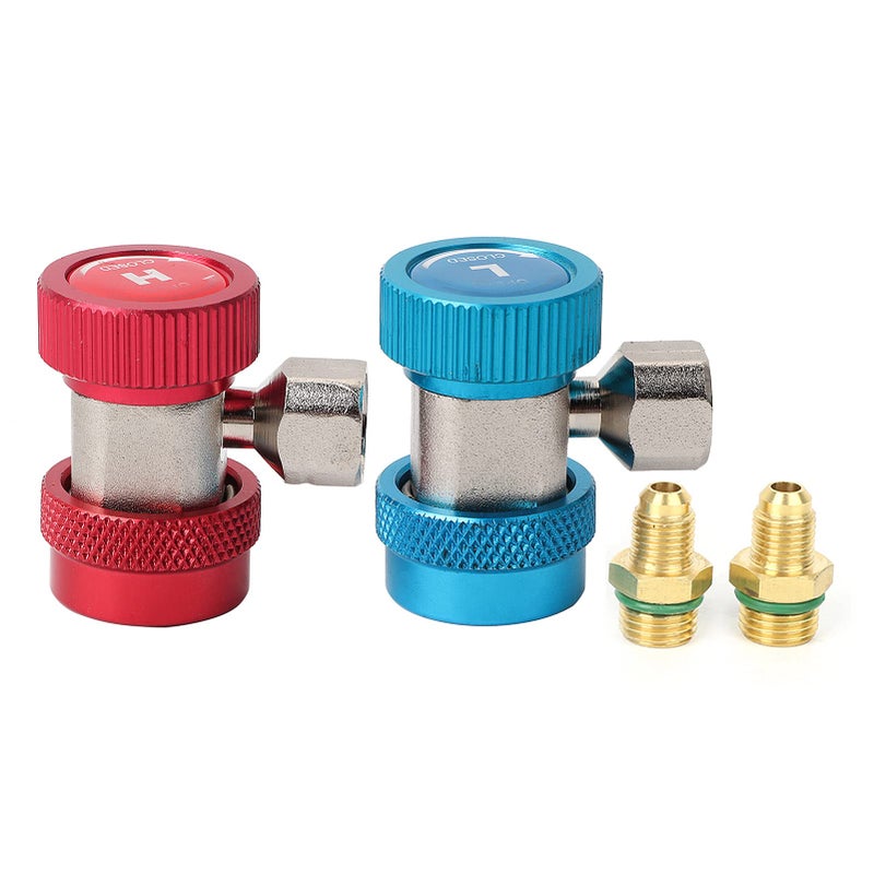 Copper Quick Connect Coupler 1 4 Inch Male Flare AC Refrigerant Fitting 2 Pieces - Image 2