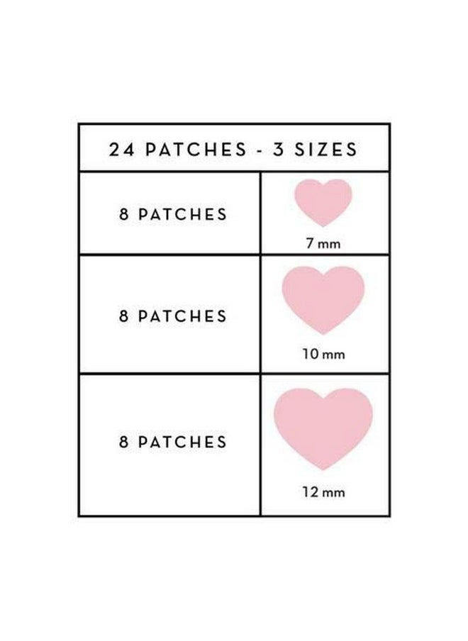 The Crème Shop He Crème Shop Heart Shape Clear Skin Hydrocolloid Dark Spot Acne Patches Infused With Salicylic Acid + Witch Hazel ; Adhesive Patches That Fight Pesky Pimples. (72 Patches / 3 Sizes)  - Image 4