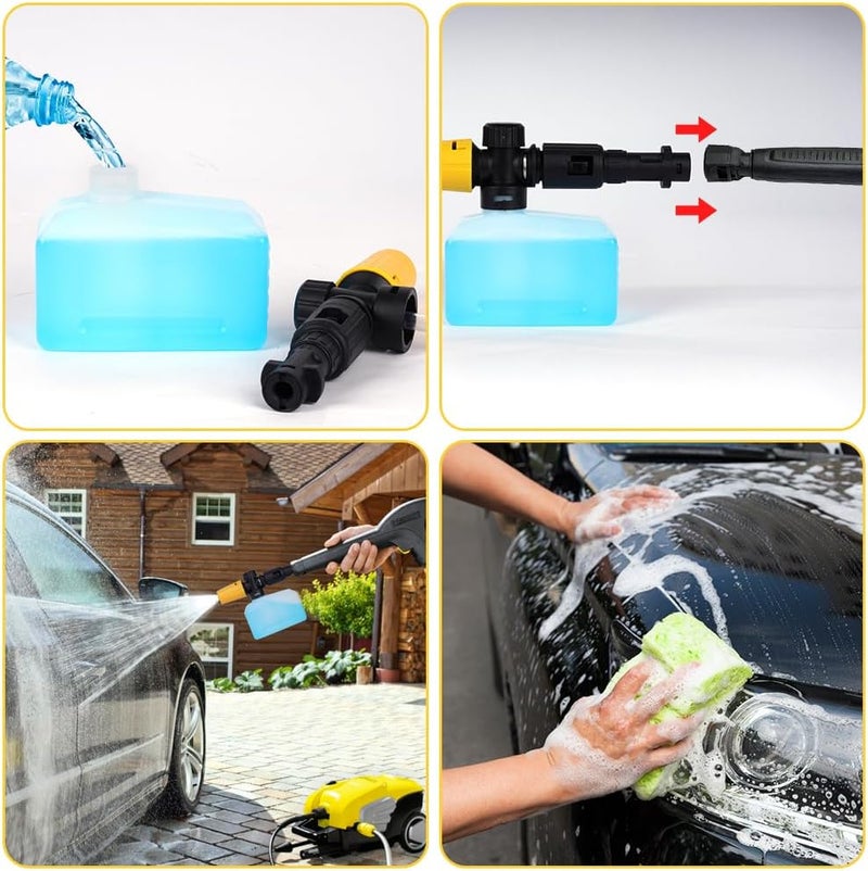 HOTUT Snow Foam Lance,400ml Pressure Washer Foam Cannon with Adjustable Nozzle,Power Thick Soap Dispensal,High Car Wash Gun,for Karcher K2 K3 K4 K5 K6 K7 Pressure Washer Low wear optimized build - Image 5
