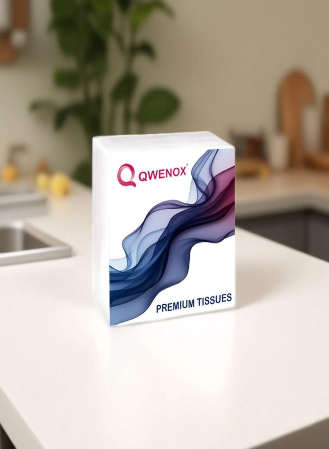 QWENOX مناديل ورقية من ماركة أمازون QWENOX® لطاولة الطعام - (عبوة من قطعتين (100 منديل)) - Image 2