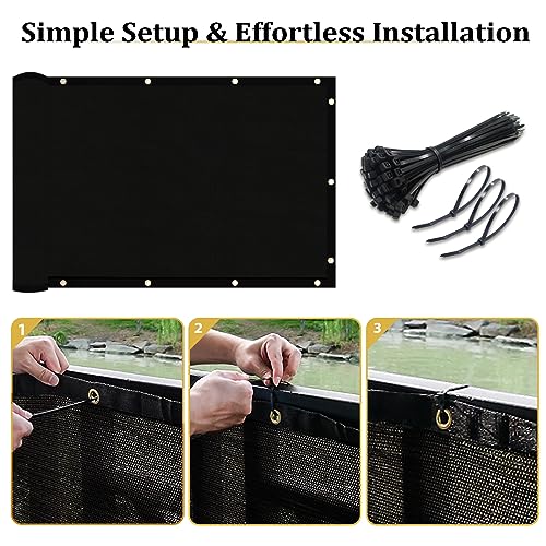 Shade&Beyond 4' X 25' Fence Privacy Screen Heavy Duty 170 GSM Fencing Mesh Shade Net Cover for Wall Garden Yard Backyard Indoor Outdoor Home Decoration, Black - Image 4