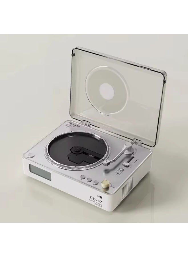 باندا مشغل أقراص باندا CD-67 الكلاسيكي ذو مكبرات الصوت، نظام صوتي يدعم مخرج الصوت/USB/بطاقة TF/بلوتوث 5.0، مشغل منزلي - Image 5