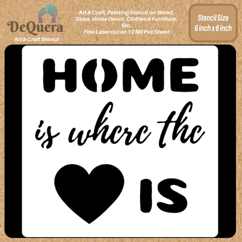 DeQuera Art Craft Stencil for Painting on Wood Funiture Wall use for Home Dcor Wardrobe Dcor Living Room Bedroom Study Room Size 6 x 6 inch D115 - Image 2