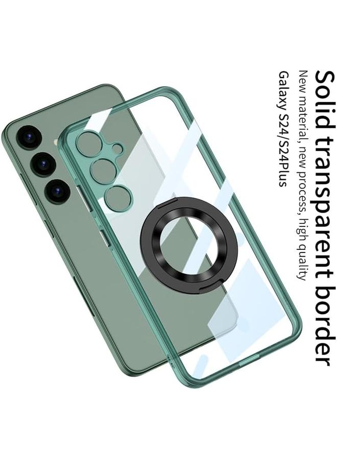 erorex Magnetic Case For Galaxy S24 Plus Compatible With Mag Safe Built In Rotatable Kickstand Shockproof Full Body Protection Multi Angle Stand Phone Case For Galaxy S24 Plus Black S24 Plus  - Image 4
