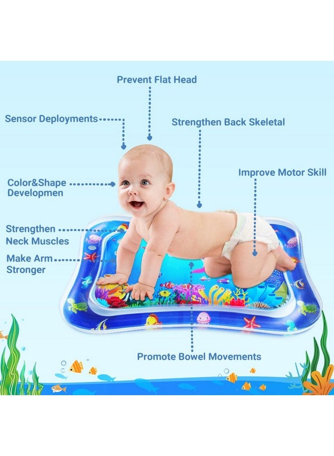 ZMLM Baby Tummy-Time Water Mat: Infant Baby Toy Gift Activity Play Mat Inflatable Sensory Playmat Babies Belly Time Pat Indoor Small Pad For 3 6 9 12 Month Newborn Boy Girl Toddler Fun Christmas Game - Image 3