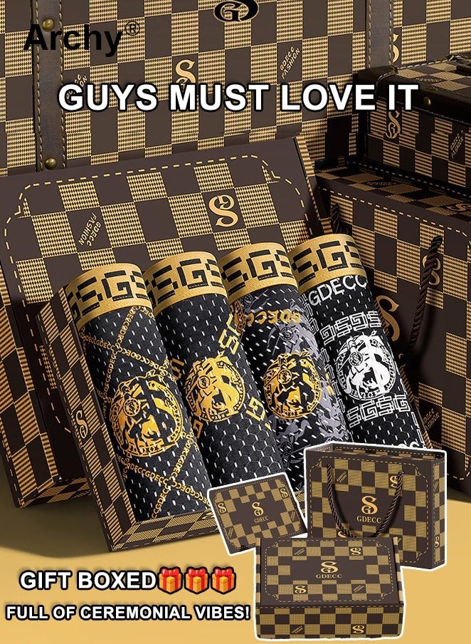 Archy 4Pcs Men’s Underwear Fashion Seamless Boxer Shorts Panties Male Breathable Plus Size Underpants Antibacterial Underwear Boxers Panties High Stretch Shorts Underpants - Image 3