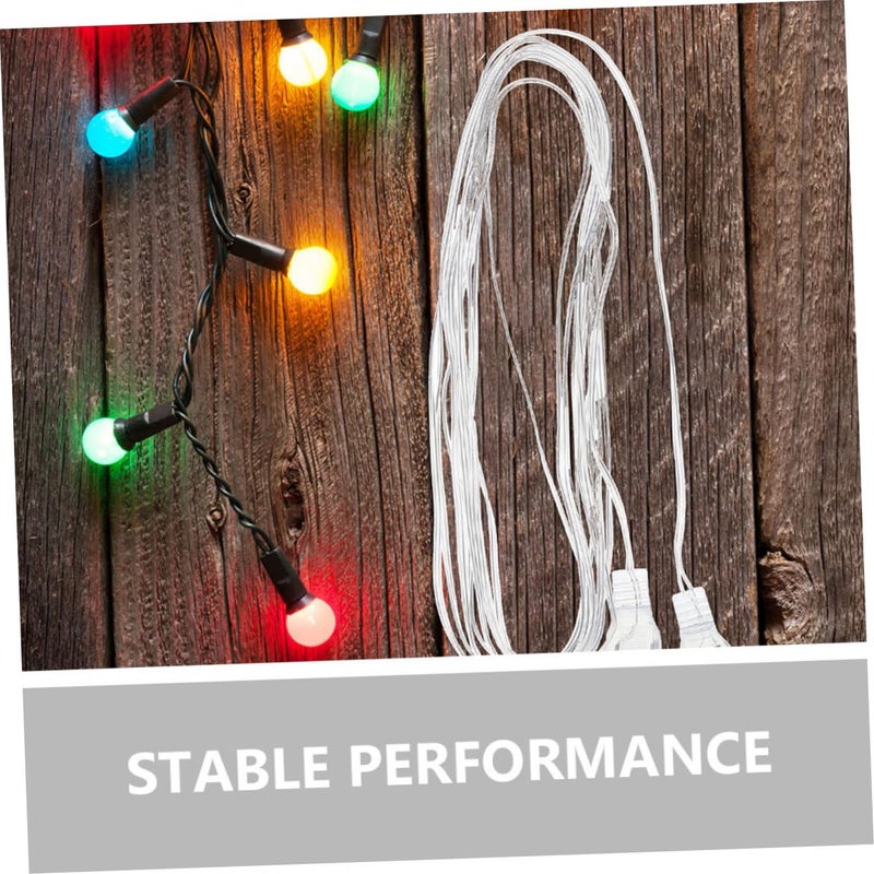 2Pcs PVC Outdoor LED Light Extension Cord Flexible AC Plug Accessory For Curtain Party Lights - Image 4