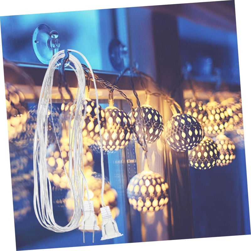 2Pcs PVC Outdoor LED Light Extension Cord Flexible AC Plug Accessory For Curtain Party Lights - Image 3