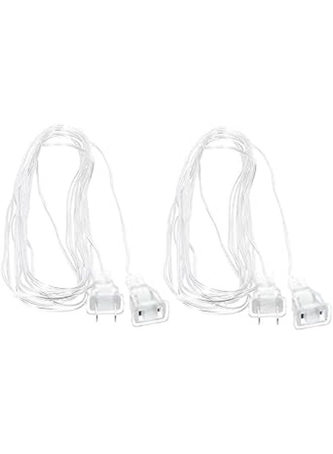 2Pcs PVC Outdoor LED Light Extension Cord Flexible AC Plug Accessory For Curtain Party Lights - Image 1