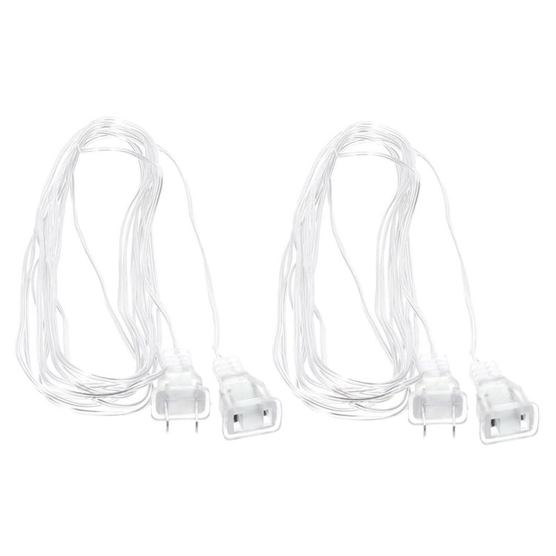 2Pcs PVC Outdoor LED Light Extension Cord Flexible AC Plug Accessory For Curtain Party Lights - Image 2