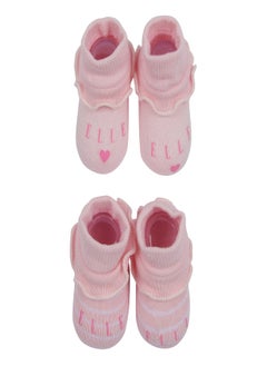 Elle Baby Stripe Bootie Box Set Pink