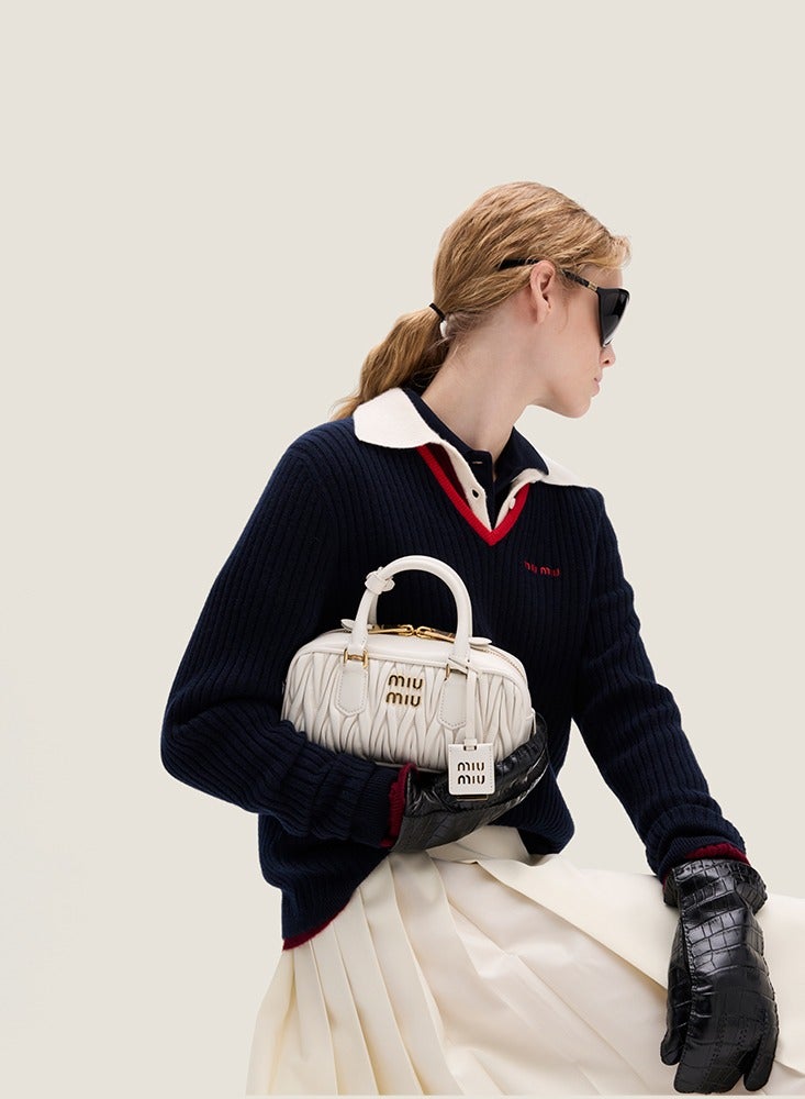 Miu Miu Arcadie Sheepskin Small Bowling Bag for Women - Image 2