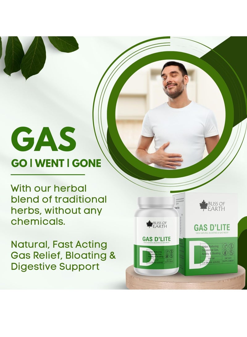 BLISS OF EARTH Gas Relief Powder For Fast Gas Bloating Relief  Eases Stool Pressure  Digestive Aid for Acidity and Stomach 100gm - Image 2
