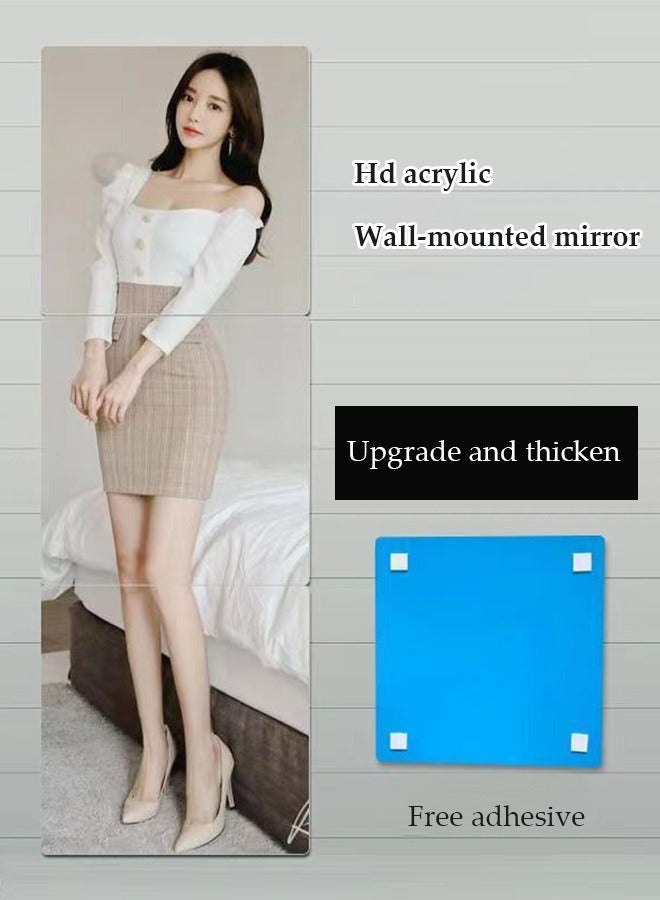 DUNISO 4 Pcs Mirror Wall Sticker, square self adhesive mirror stickers, acrylic mirror tile stickers, suitable for homes, offices, bedrooms, living rooms, bathrooms, doors 30*30cm - Image 3