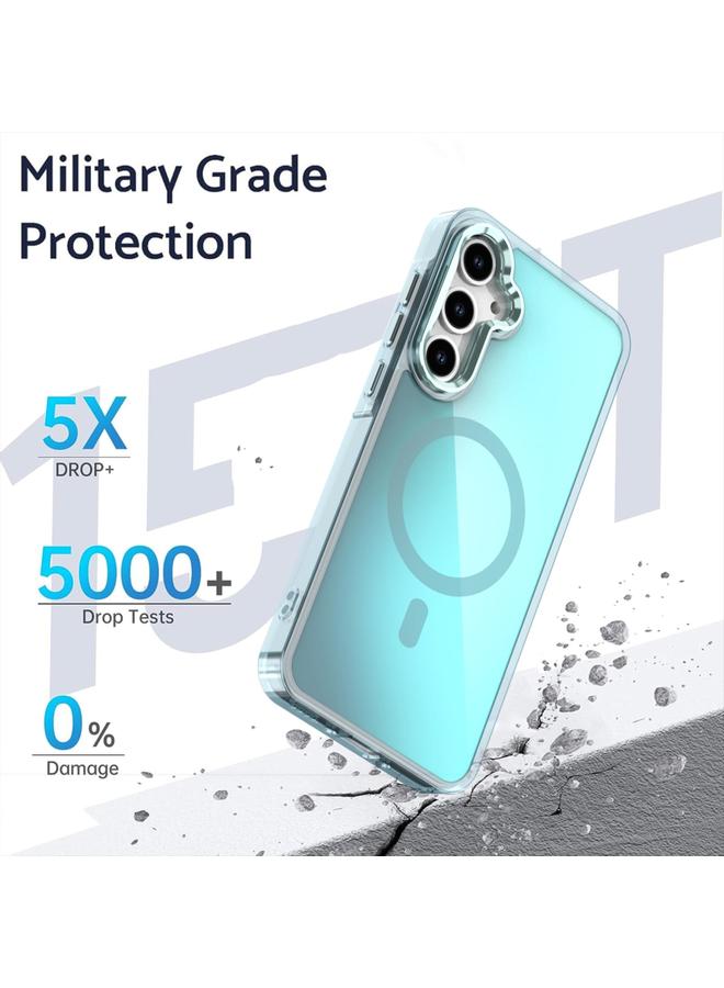 S-TOP Case For Samsung Galaxy A55 5G Plating Gradient Discolor MagSafe Phone Case with Holder - Image 2