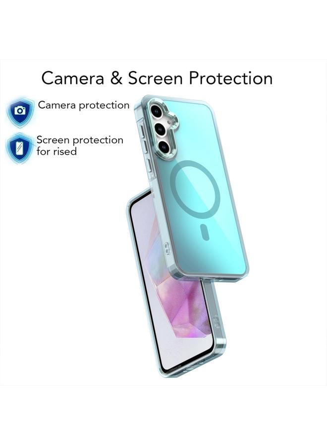 S-TOP Case For Samsung Galaxy A55 5G Plating Gradient Discolor MagSafe Phone Case with Holder - Image 5