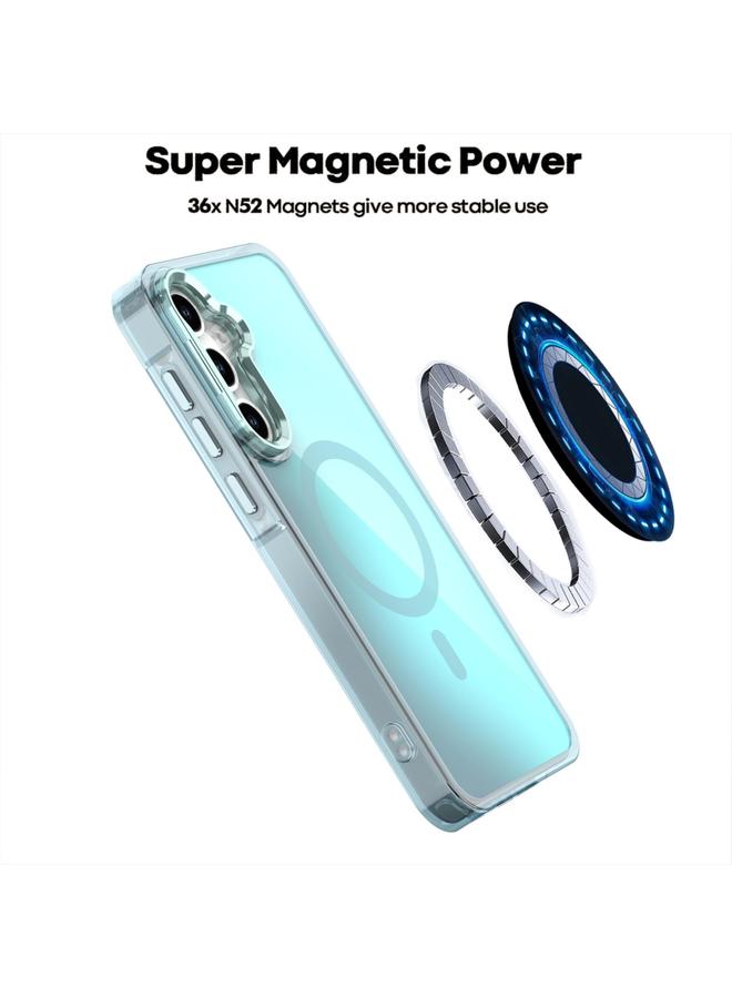 S-TOP Case For Samsung Galaxy A55 5G Plating Gradient Discolor MagSafe Phone Case with Holder - Image 3