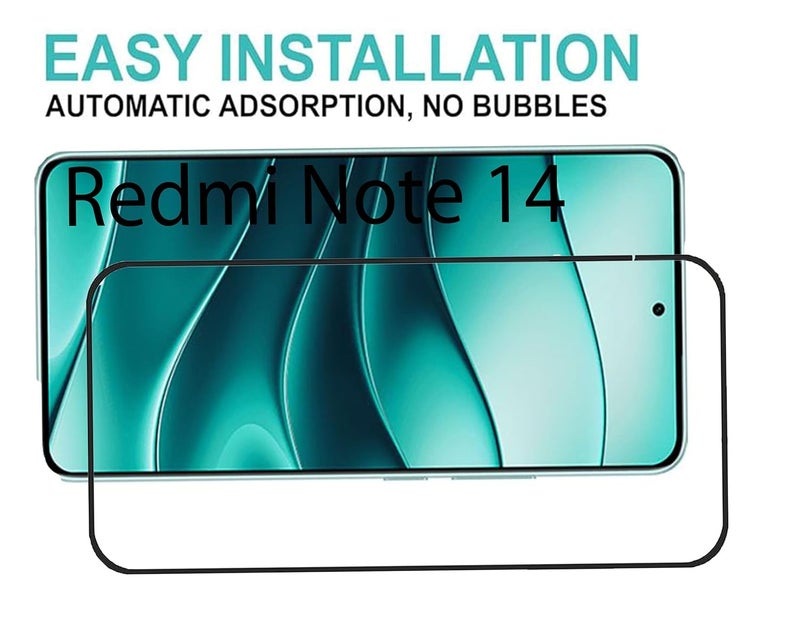 FabeKee Tempered Glass Screen Protector Compatible For Black Cellphone With Edge To Edge Coverage And Easy Installation Kit (Transparent, Xiaomi Redmi Note 14) - Image 5