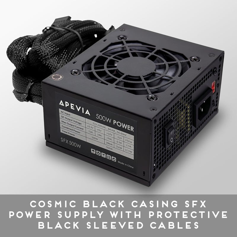 APEVIA SFX-AP500W حل Mini ITX / Micro ATX / مزود طاقة SFX 500W - Image 2