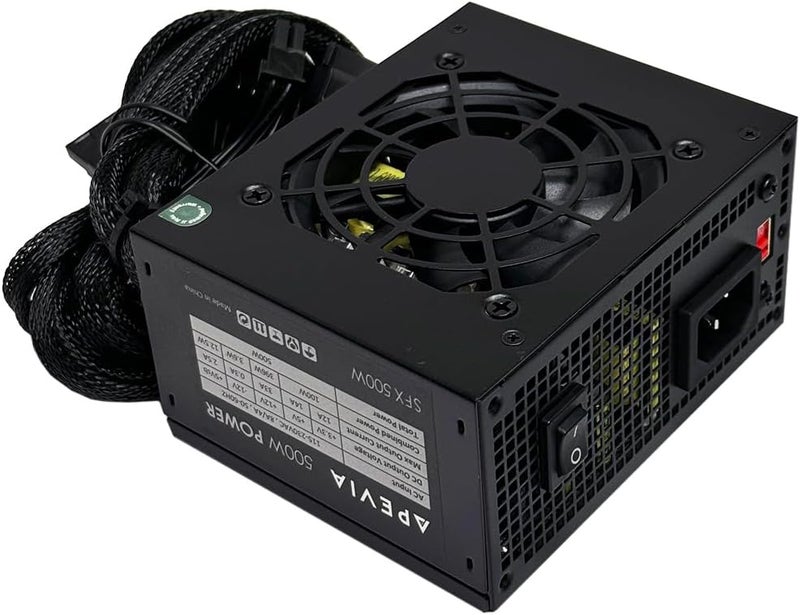 APEVIA SFX-AP500W حل Mini ITX / Micro ATX / مزود طاقة SFX 500W - Image 1