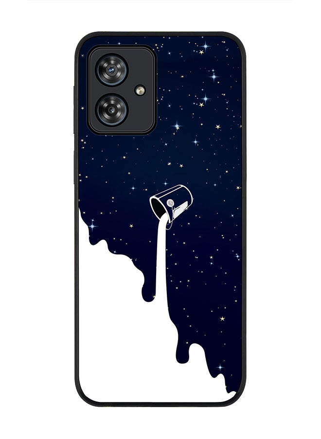 Stylizedd Rugged Black edge case for Motorola Moto G54 / Motorola Moto G54 Power / Motorola Moto G64 5G, Slim fit Flexible Anti Drop Thin Cover - Milky Way - Image 1