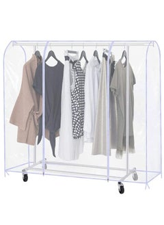 HomarKet Clear Garment Rack Cover Dustproof and Waterproof Clothing Rack Cover Garment Storage Bags with Zipper for Long Dresses Suit and Coat 50x150x200cm  - Image 5