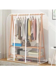 HomarKet Clear Garment Rack Cover Dustproof and Waterproof Clothing Rack Cover Garment Storage Bags with Zipper for Long Dresses Suit and Coat 50x150x200cm  - Image 2