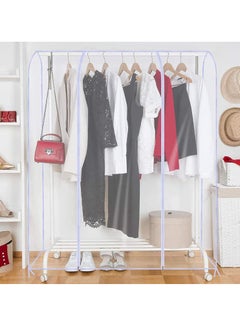 HomarKet Clear Garment Rack Cover Dustproof and Waterproof Clothing Rack Cover Garment Storage Bags with Zipper for Long Dresses Suit and Coat 50x150x200cm  - Image 4