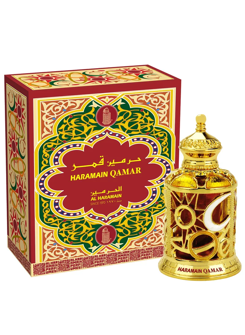 الحرمين عطر الحرمين قمر 15 مل | زيت عطري مركز يدوم طويلاً | عطر شرقي خشبي زهري للجنسين