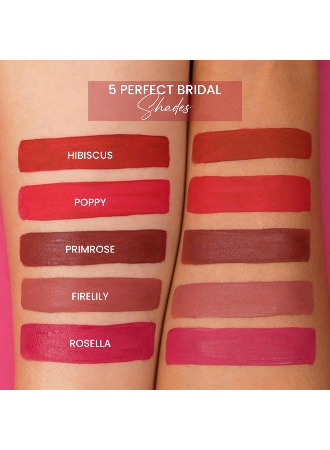 Parul Garg Beauty MUA’s Favourite Pack of 5 | Long Lasting Smudge Proof Silk Matte Liquid Lipstick Set | Bridal Lipstick for MUA Kit | Lightweight Vegan Liquid Lipstick (Bridal Must Have, 3 ml each) - Image 2