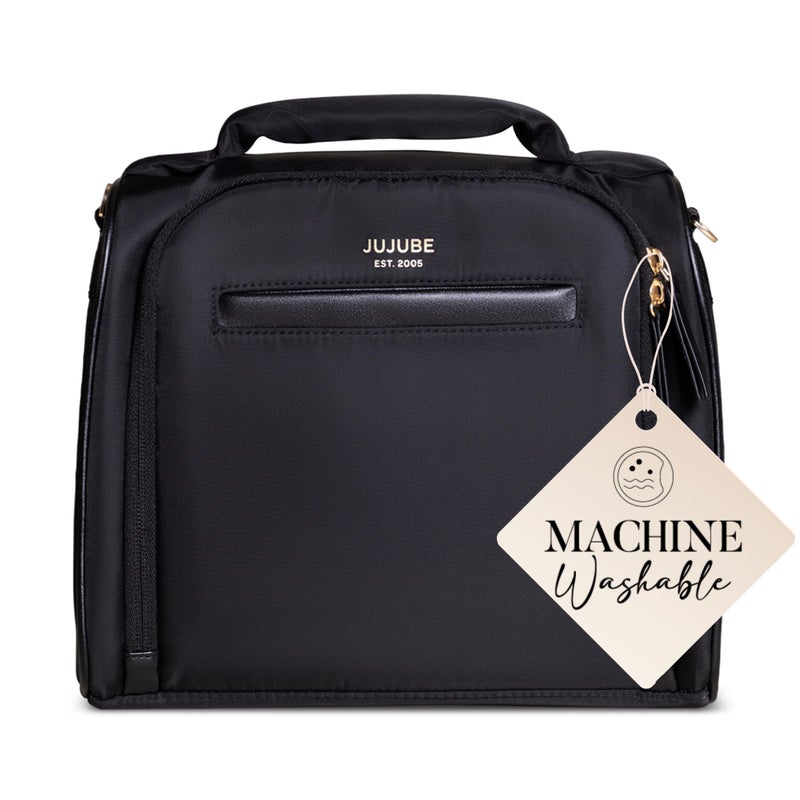 JuJuBe New Insulated Bottle Bag Breastmilk Storage Bag for Baby Bottles Travel Insulated Waterproof Lunch Bag or Cooler Bag for Nursing Milk Food Baby Formula Snacks Black Mothers Day Gift