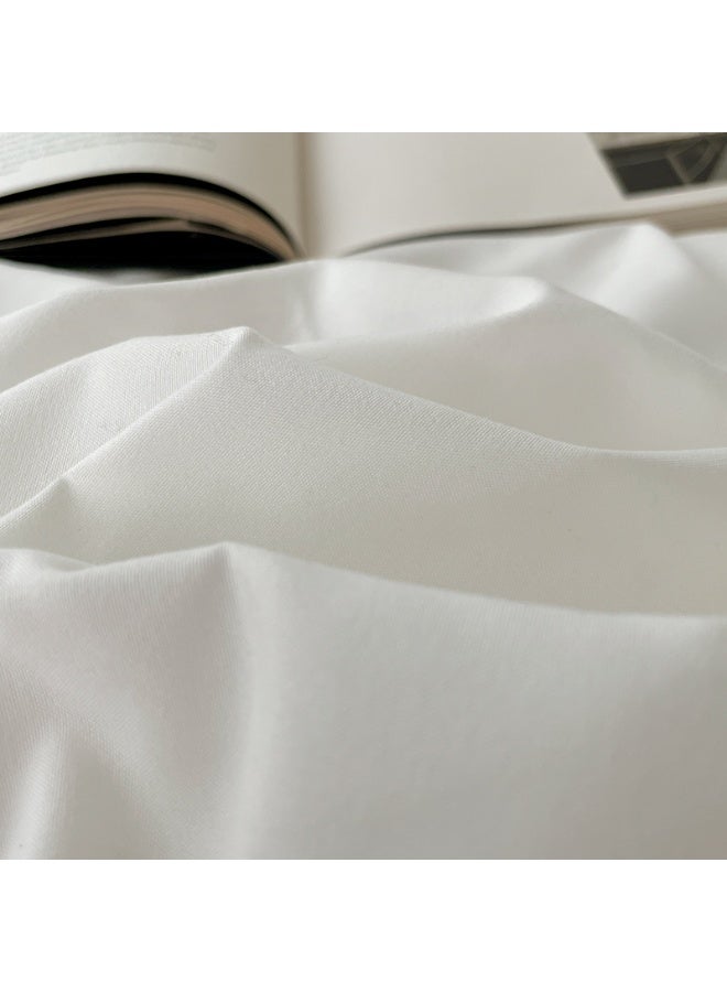 4PCS Duvet Cover Sets, King Bedding Quilts Sets Bed Cover, Bedding Set, Including Comforter, Sheet Duvet Cover and 2 Pillows Comforter Sets 220x240cm (White) - Image 4