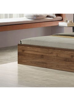 DANUBE HOME Supreme 200x200 Super King Size Bed – Light Walnut Finish – Spacious Design Modern Engineered Wood Bed Frame, Stylish Headboard – Premium Bedroom Furniture  - Image 4
