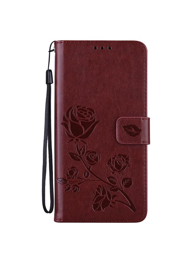 S-TOP Case For Samsung Galaxy A73 5G Rose Embossed Flip PU Leather Phone Case - Image 2
