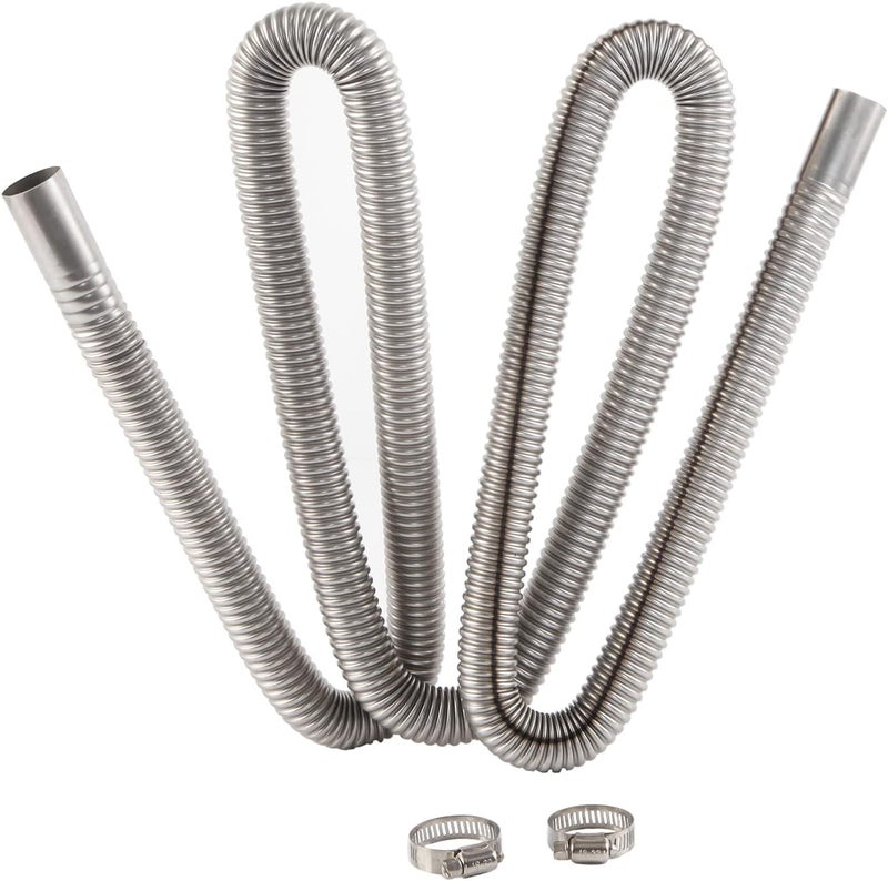 KAABEE Diesel Heater Exhaust Pipe Flexible Exhaust Tubing Stainless Steel 1" Inner Diameter (78INCH 200CM) - Image 1
