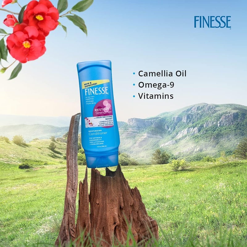 Finesse Restore + Strengthen Moisturizing Conditioner with Camellia Oil and Active Proteins - 13 oz - Image 5