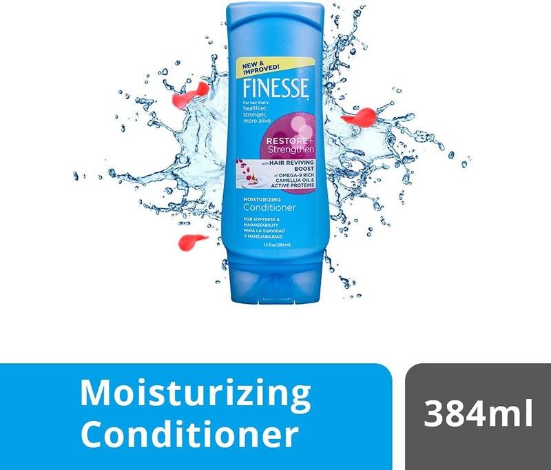 Finesse Restore + Strengthen Moisturizing Conditioner with Camellia Oil and Active Proteins - 13 oz - Image 3
