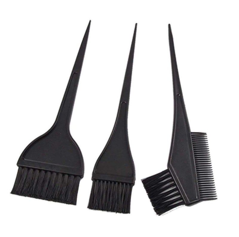 Homfine™ Hair Colouring Brush set of 3 Pcs (1 Set, Black) - Image 1