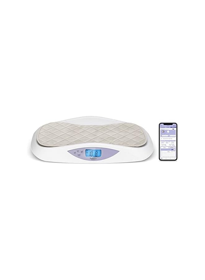 promass Grow Smart Baby Scale with Bluetooth for Newborn Babies & Infants Soft Pad From 0+ Months-White - Image 2