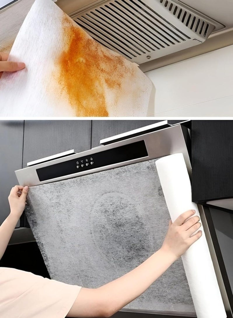 Kitchen Hood Paper Filter – Oil and Grease Resistant Non-Woven Fabric – Flame-Resistant Disposable Filter Sheet – Fits All Types of Air-Circulating Kitchen Hoods, Ventilation Fans, Cold Room Machines, and Cooking Ventilation Devices – Effective Grease Absorption – 5m Length × 46cm Width - Image 3