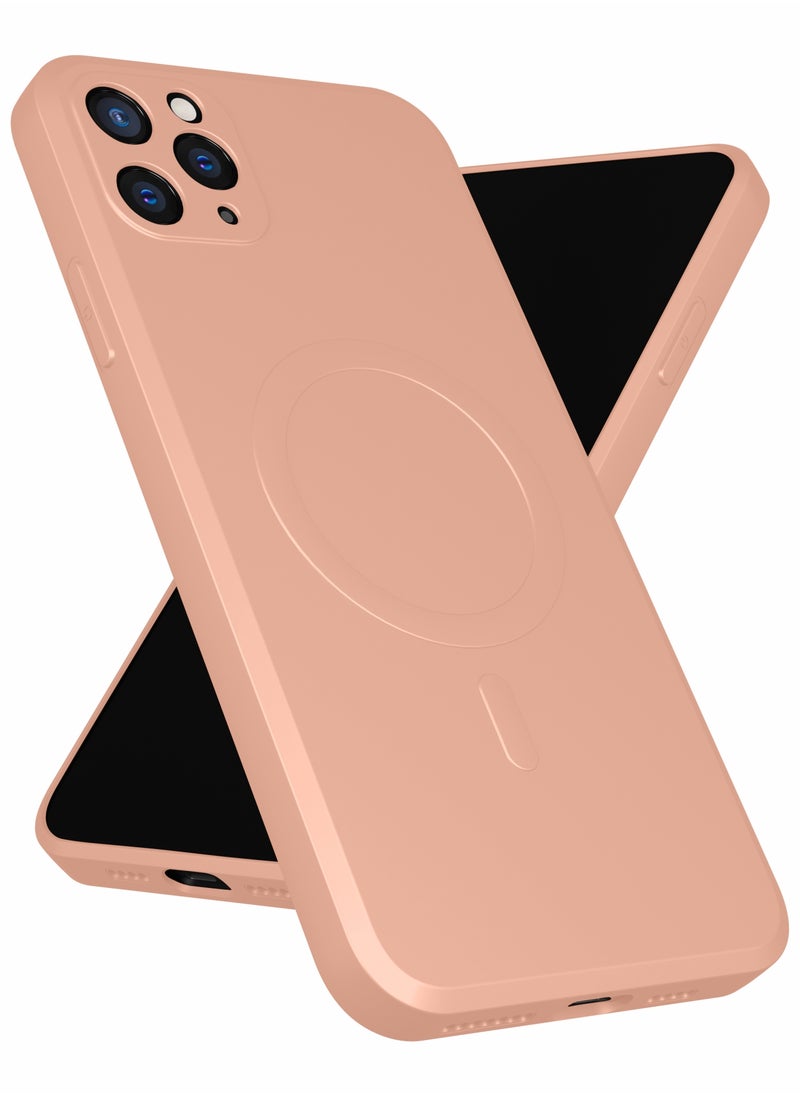 MOBILIUS - for iPhone 11 Pro Case, Soft Anti-Scratch Microfiber Lining, Compatible with MagSafe, Shockproof Phone Case for iPhone 11 Pro, Pink - Image 1