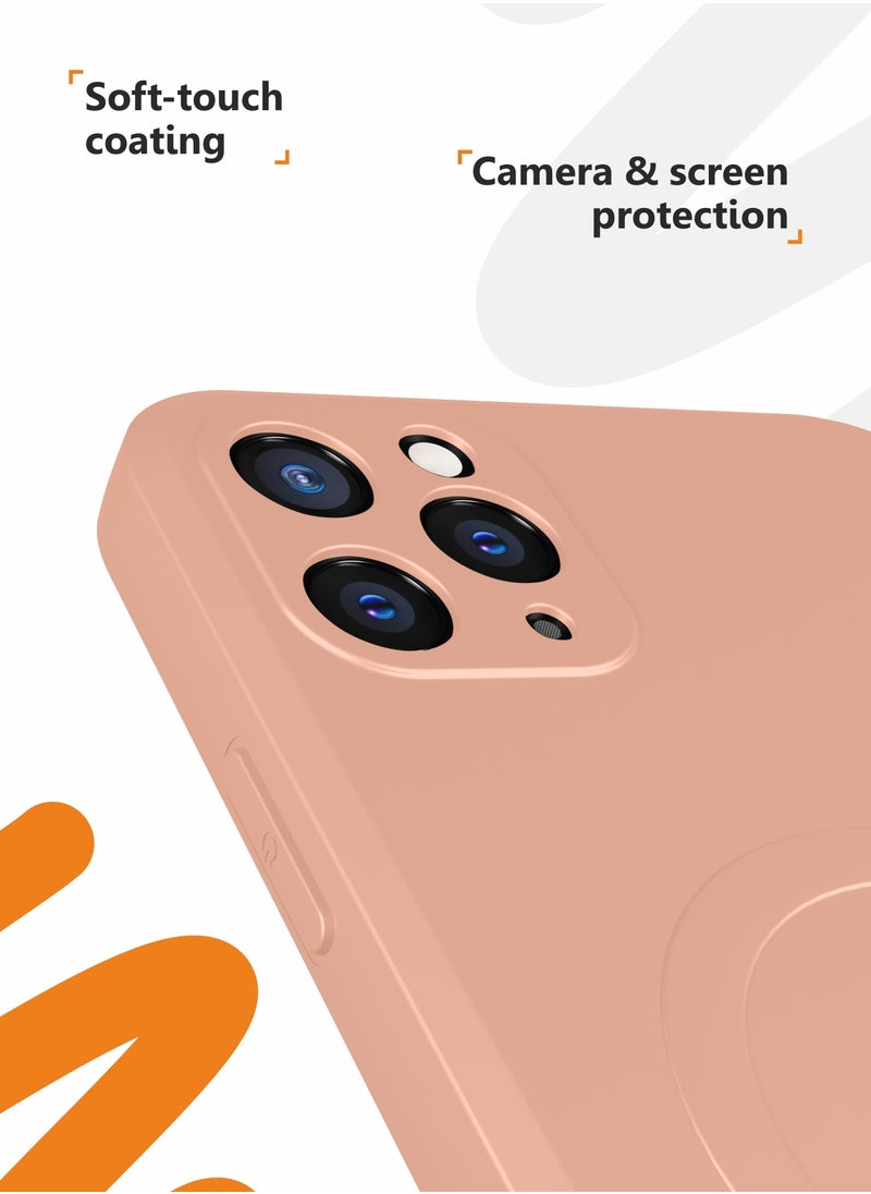 MOBILIUS - for iPhone 11 Pro Case, Soft Anti-Scratch Microfiber Lining, Compatible with MagSafe, Shockproof Phone Case for iPhone 11 Pro, Pink - Image 1