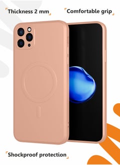MOBILIUS for iPhone 11 Pro Case, Soft Anti-Scratch Microfiber Lining, Compatible with MagSafe, Shockproof Phone Case for iPhone 11 Pro, Pink  - Image 5