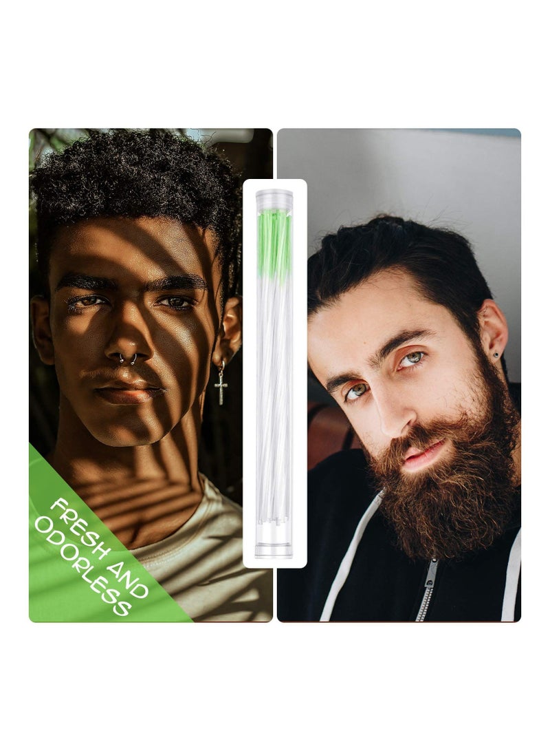 NIBEMINENT 180 Pieces Earrings Hole Cleaner, Rose Fragrance Odor Removal Ear Care Kit, Piercing Floss Disposable Aftercare Cleaning Line, Tool (Green) - Image 3