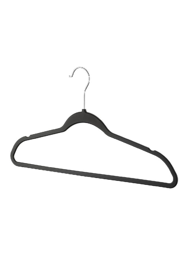 Whitmor 6-Piece Slim Space-Saving Design Rubberized Suit Hangers Set Black 17.72 x 9.65 x 5.67 inch 6281-10252-6-BLK - Image 1