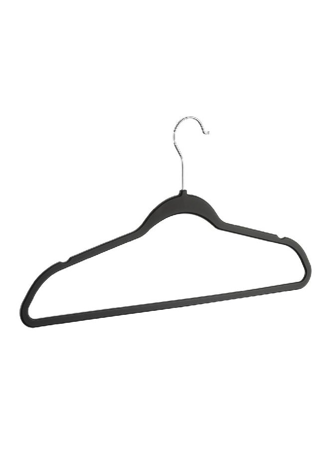 Whitmor 6-Piece Slim Space-Saving Design Rubberized Suit Hangers Set Black 17.72 x 9.65 x 5.67 inch 6281-10252-6-BLK - Image 2