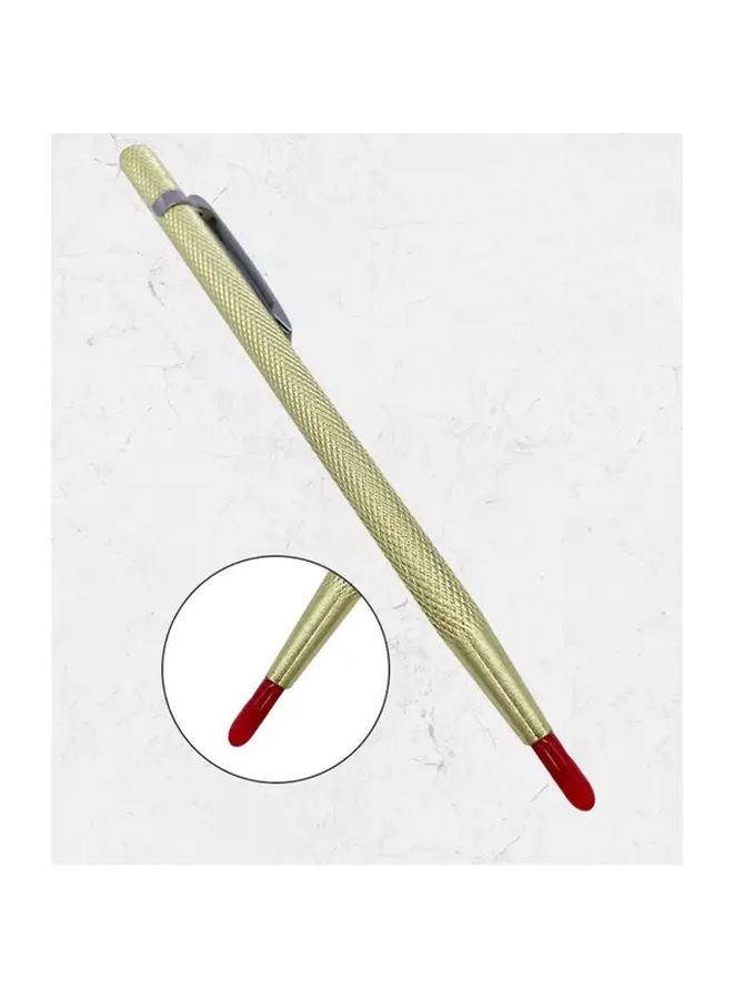Diamond Scribing Pen Golden Heavy Duty Magnetic Tip For Glass Metal Wood - Image 1