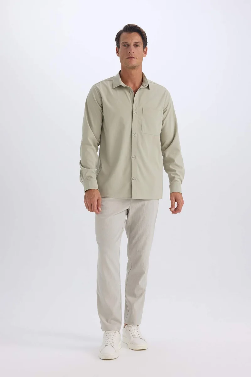 Defacto  Relax Fit Straight Leg Summer Fabric Trousers for Men | Best Price UAE