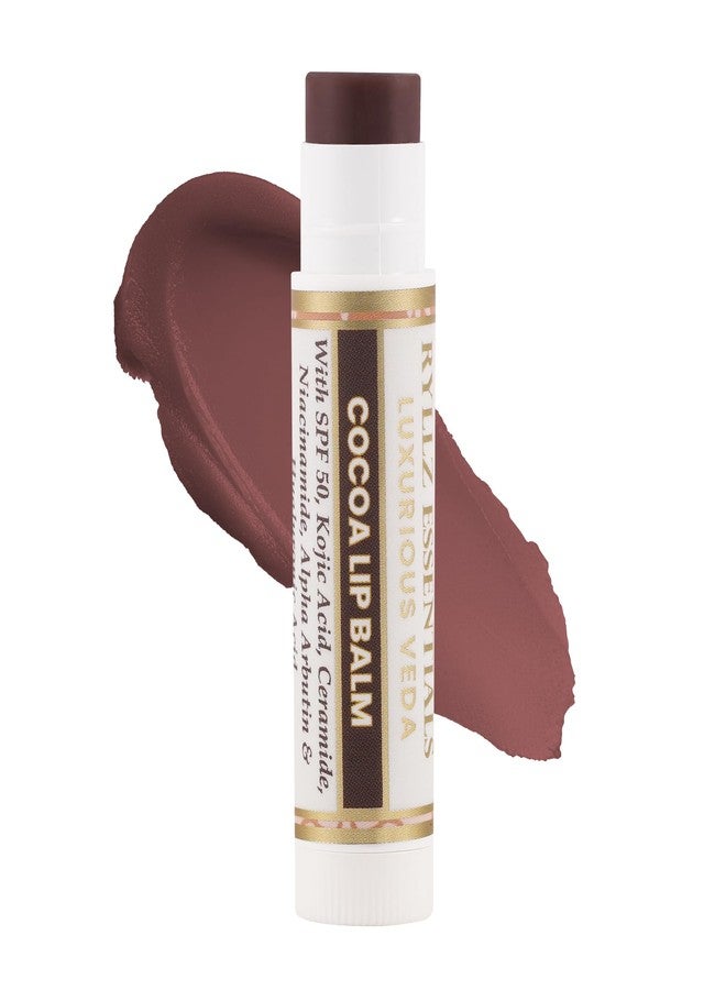 RYLLZ ESSENTIALS Cocoa Lip Balm | SPF 50 PA+++ | With Shea Butter, Kojic Acid, Ceramide, Niacinamide, Alpha Arbutin & Hyaluronic Acid | Brown Tint | For Lip Lightening & Moisturized Lips | 5 Gm - Image 3