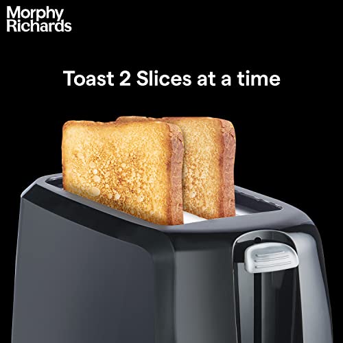 Morphy Richards AT 200 Bread Toaster|700W Toaster 2 slices|6 Different Browning Controls|Removable Crumb Tray|Cool Touch Body With Anti-Skid Feet|Wider Slots & Hi-Lift Feature|Black - Image 2